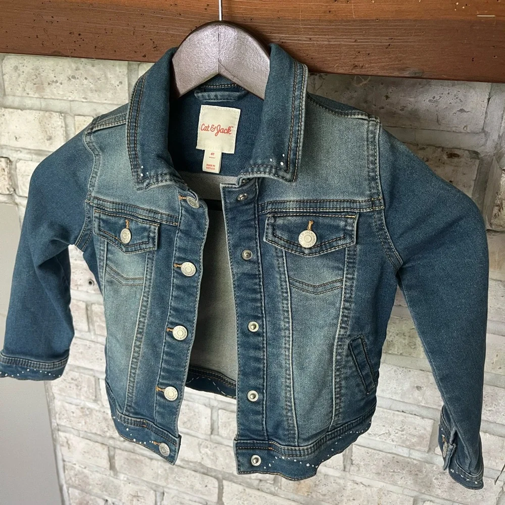 Custom Made Cat &‎ Jack Denim Jean Jacket Toddler